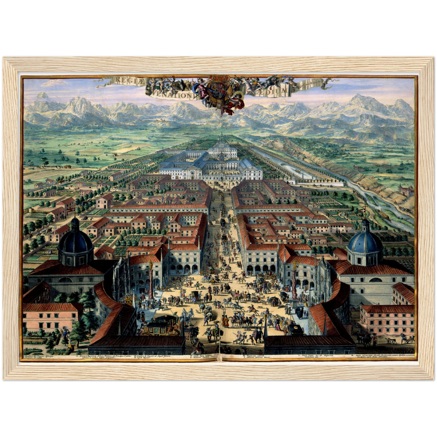 Historische Stadtansicht Turin um 1682
