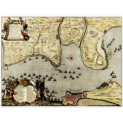 Historischer Stadtplan Cadiz um 1700