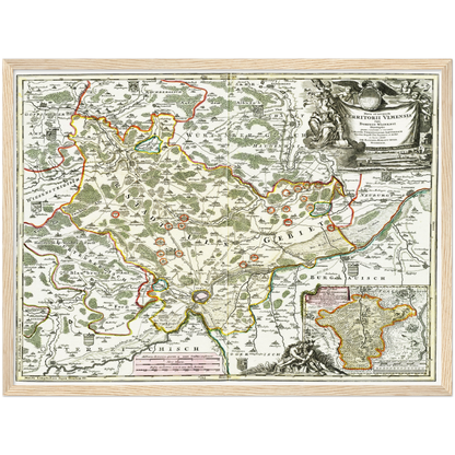 Historical city map  Test product horizontal 3 sizes