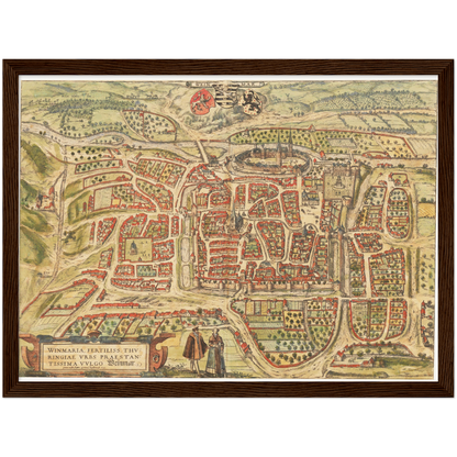 Historical city map  Test product horizontal 3 sizes