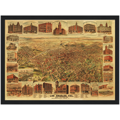 Historical city map  Test product horizontal 3 sizes