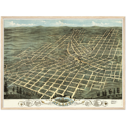 Historical city map  Test product horizontal 3 sizes