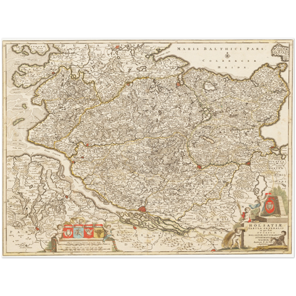Historical city map  Test product horizontal 3 sizes