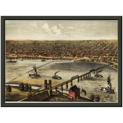 Historical city map  Test product horizontal 3 sizes