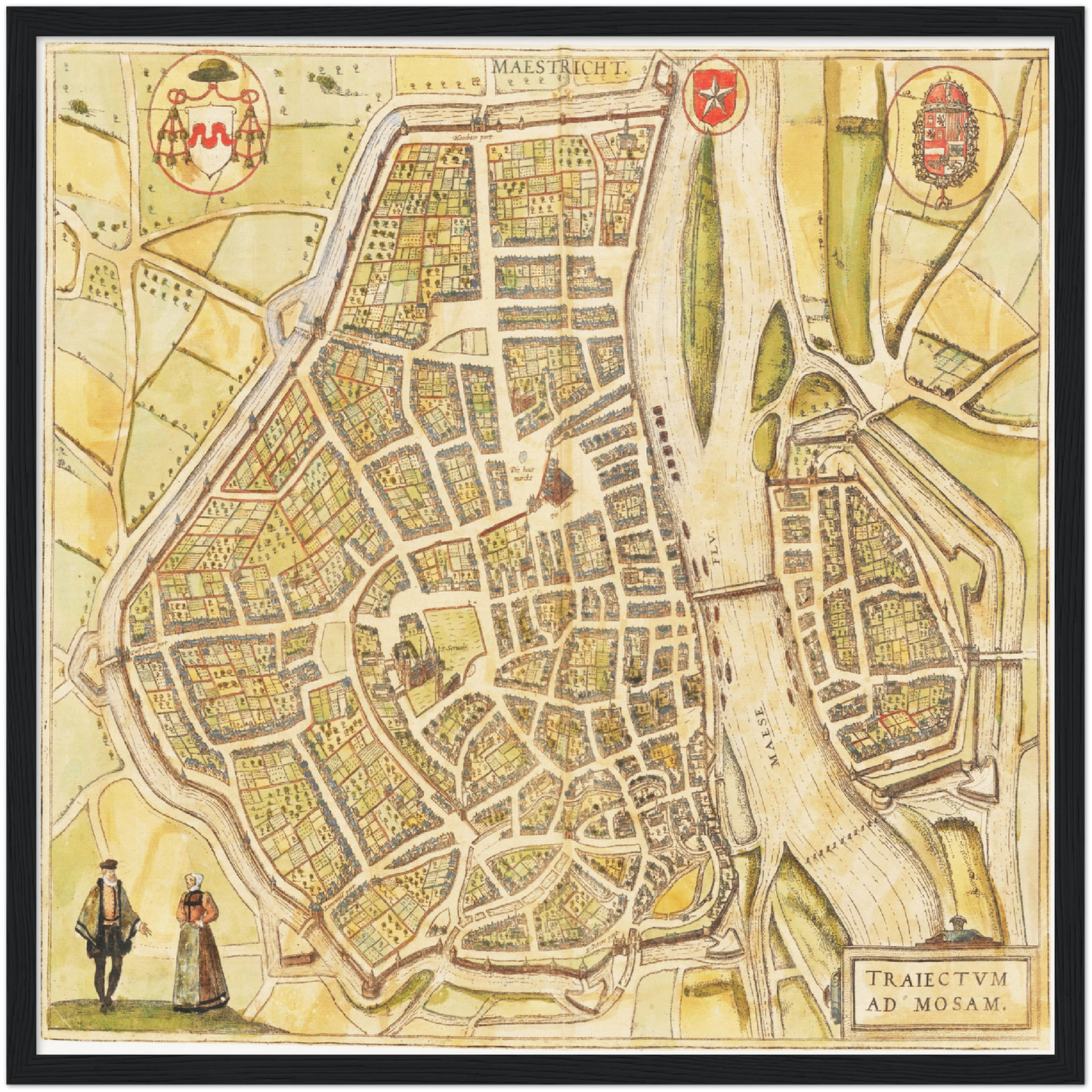 Historical city map  Test product horizontal 3 sizes