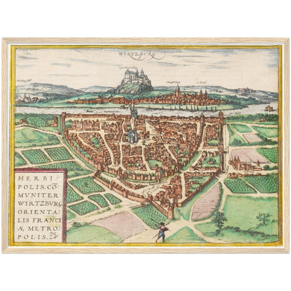 Historical city map  Test product horizontal 3 sizes