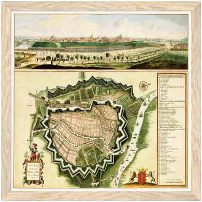 Historical city map  Test product horizontal 3 sizes