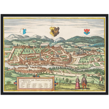 Historical city map  Test product horizontal 3 sizes