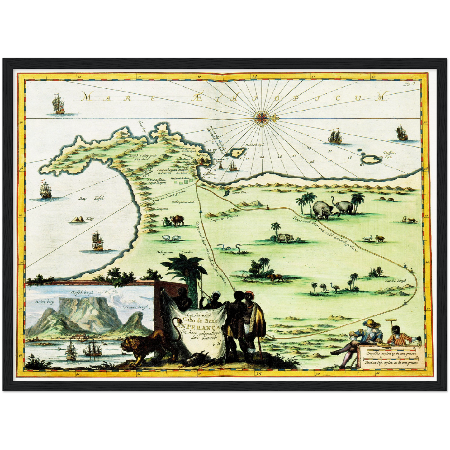 Historical city map  Test product horizontal 3 sizes