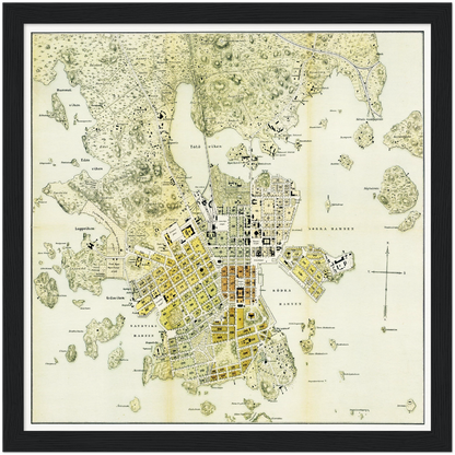 Historical city map  Test product horizontal 3 sizes