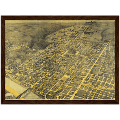Historical city map  Test product horizontal 3 sizes