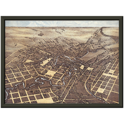 Historical city map  Test product horizontal 3 sizes