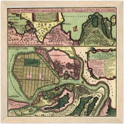 Historical city map  Test product horizontal 3 sizes