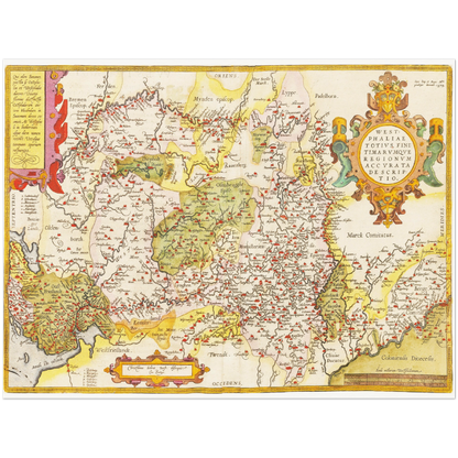 Historical city map  Test product horizontal 3 sizes