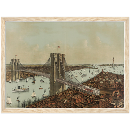 Historische Stadtansicht New York City um 1892