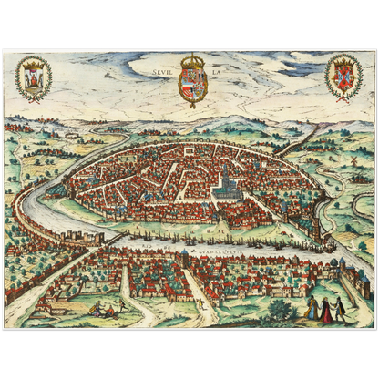 Historical city map  Test product horizontal 3 sizes