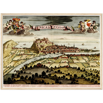 Historischer Stadtansicht Nizza um 1700