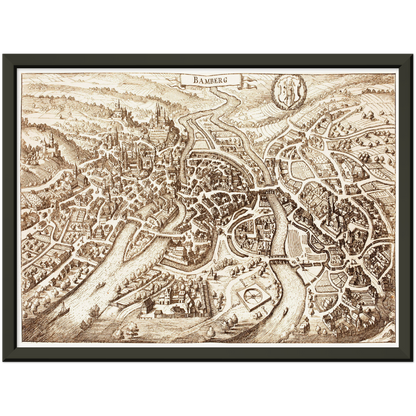 Historical city map  Test product horizontal 3 sizes