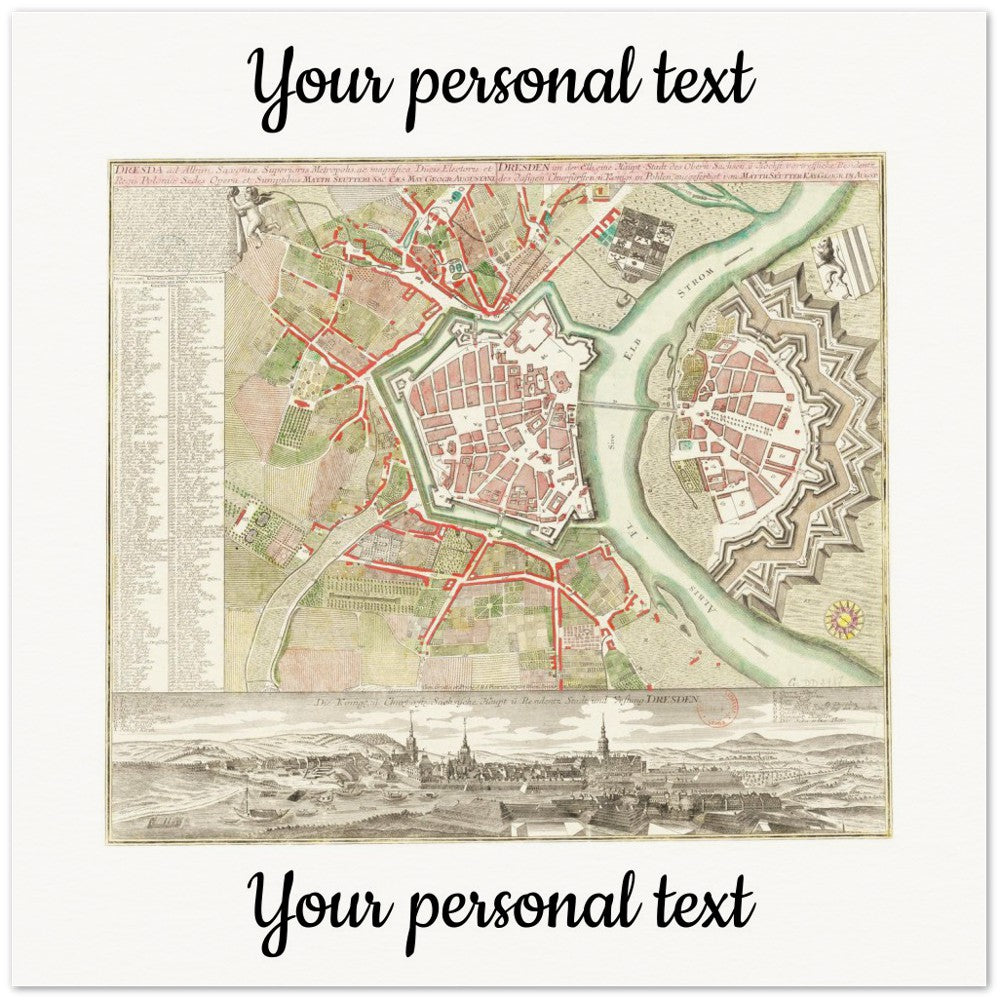 Personalisierte historische deutsche Stadtansichten