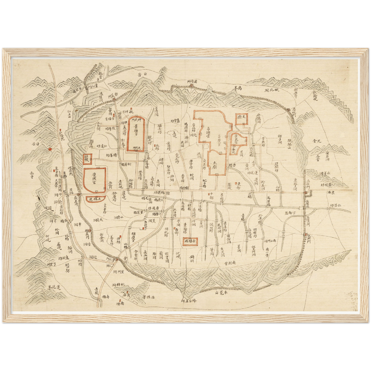 Historical city map  Test product horizontal 3 sizes