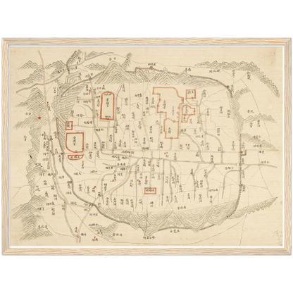Historical city map  Test product horizontal 3 sizes