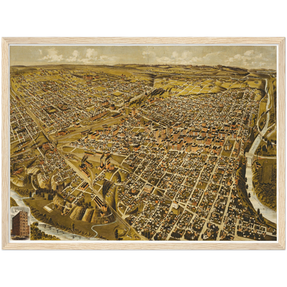 Historical city map  Test product horizontal 3 sizes