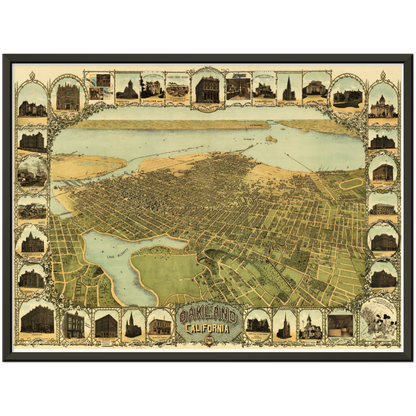 Historical city map  Test product horizontal 3 sizes
