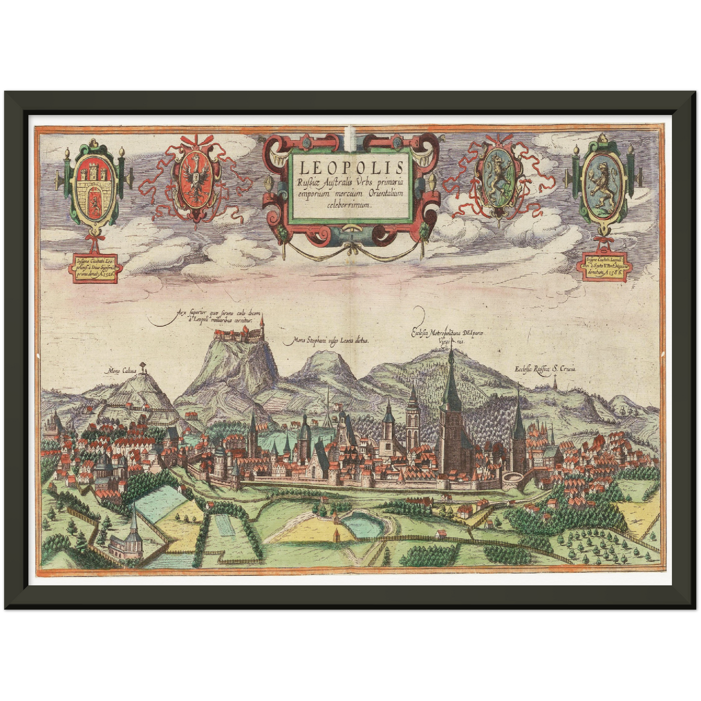 Historical city map  Test product horizontal 3 sizes