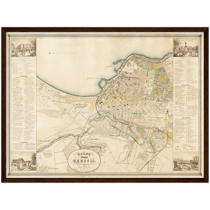 Historischer Stadtplan Odessa um 1864