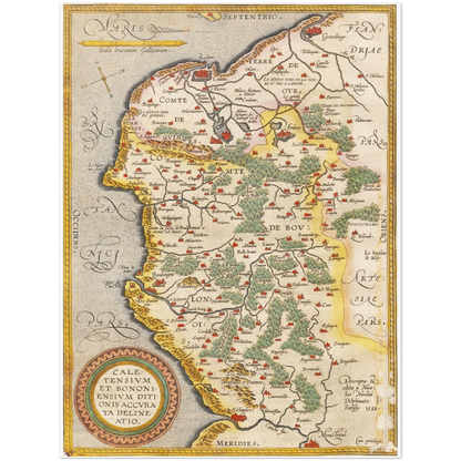 Historical city map  Test product horizontal 3 sizes