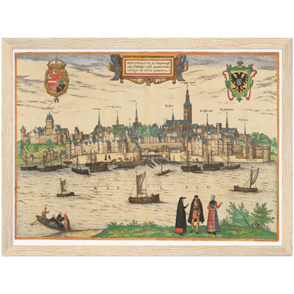 Historical city map  Test product horizontal 3 sizes