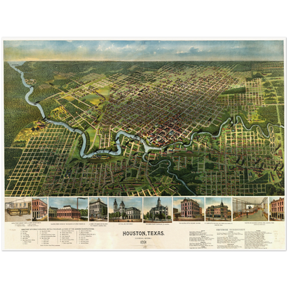 Historical city map  Test product horizontal 3 sizes