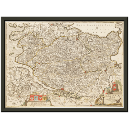Historical city map  Test product horizontal 3 sizes