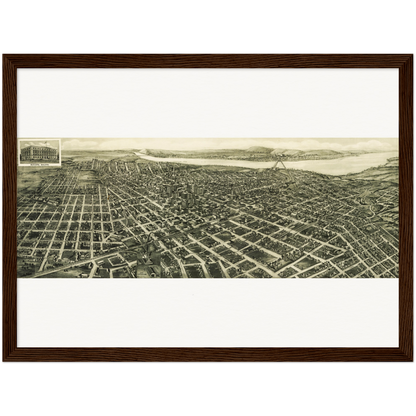 Historical city map  Test product horizontal 3 sizes