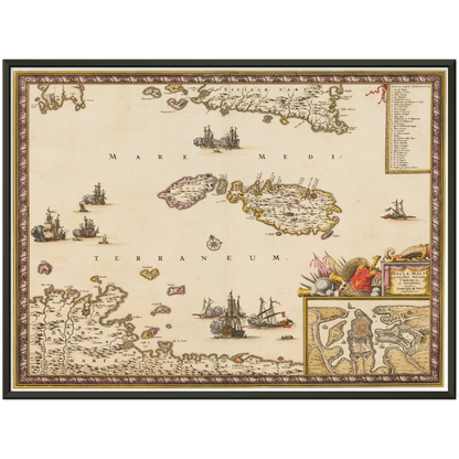 Historical city map  Test product horizontal 3 sizes