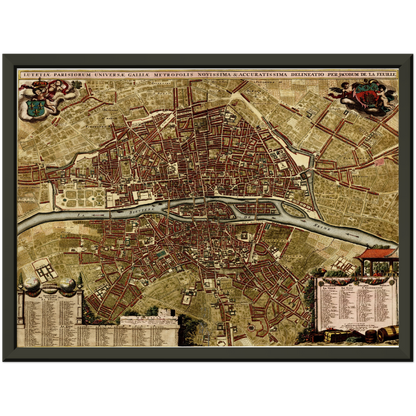 Historical city map  Test product horizontal 3 sizes