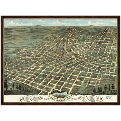 Historical city map  Test product horizontal 3 sizes