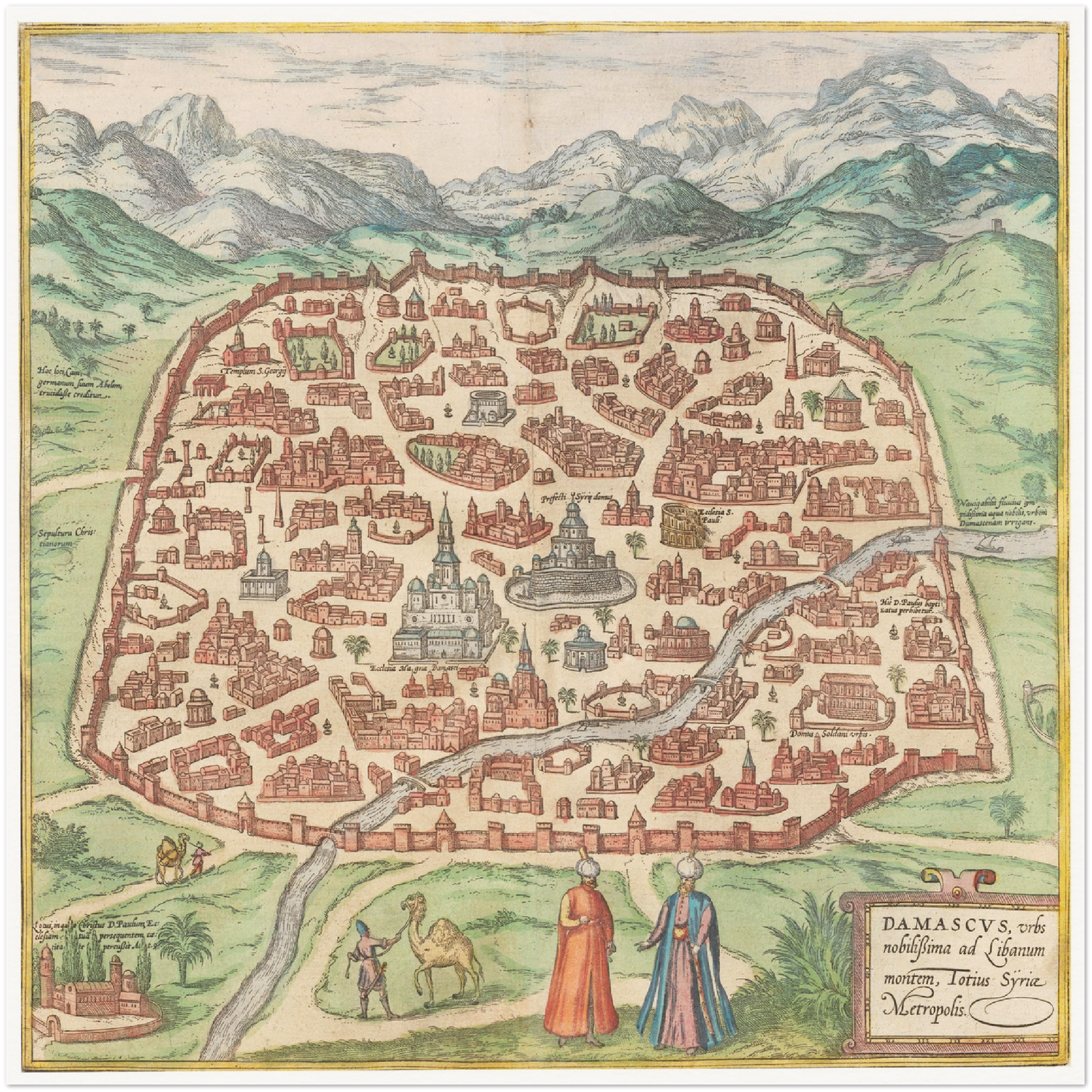 Historical city map  Test product horizontal 3 sizes