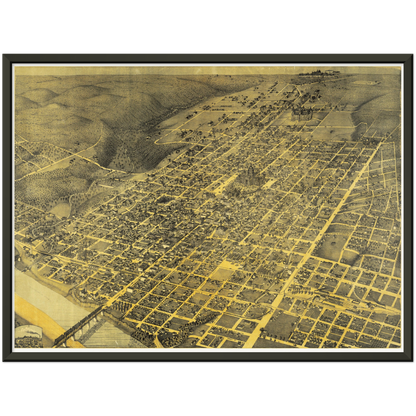 Historical city map  Test product horizontal 3 sizes