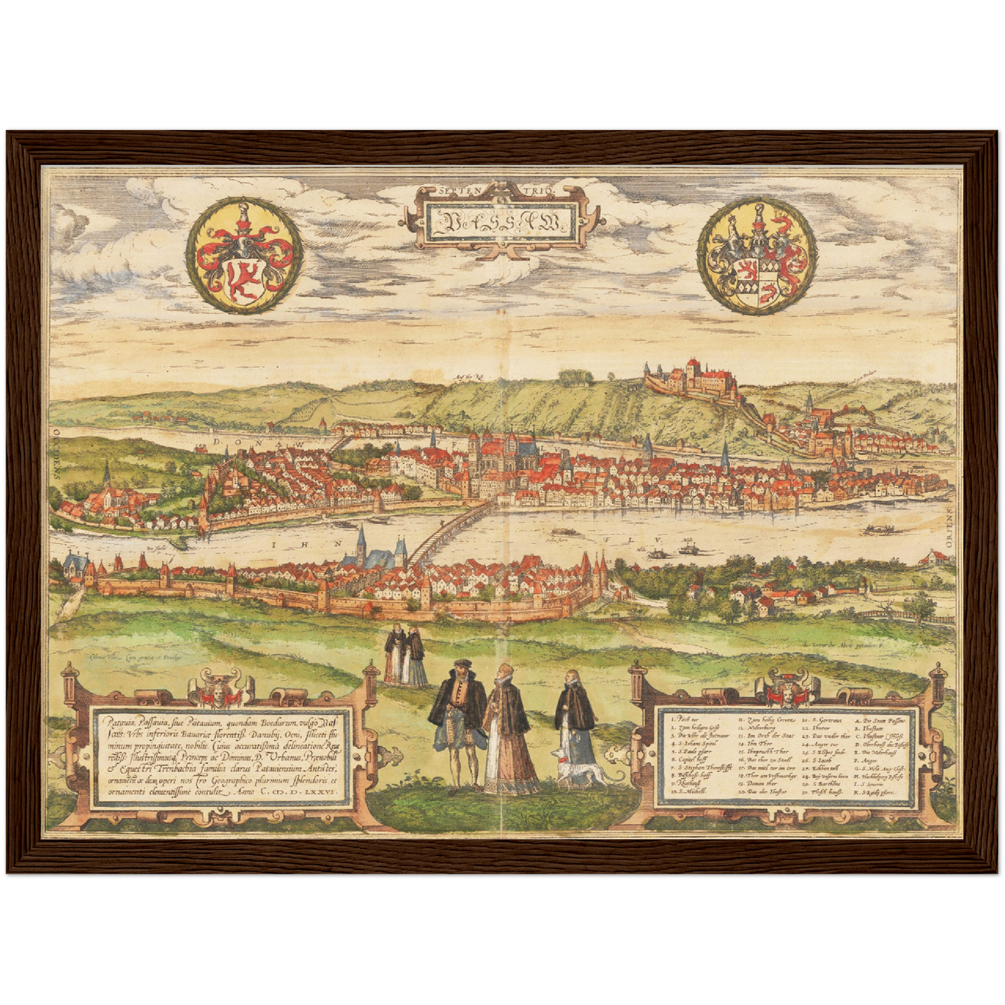 Historical city map  Test product horizontal 3 sizes