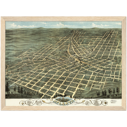 Historical city map  Test product horizontal 3 sizes