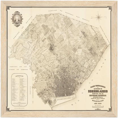 Historical city map  Test product horizontal 3 sizes