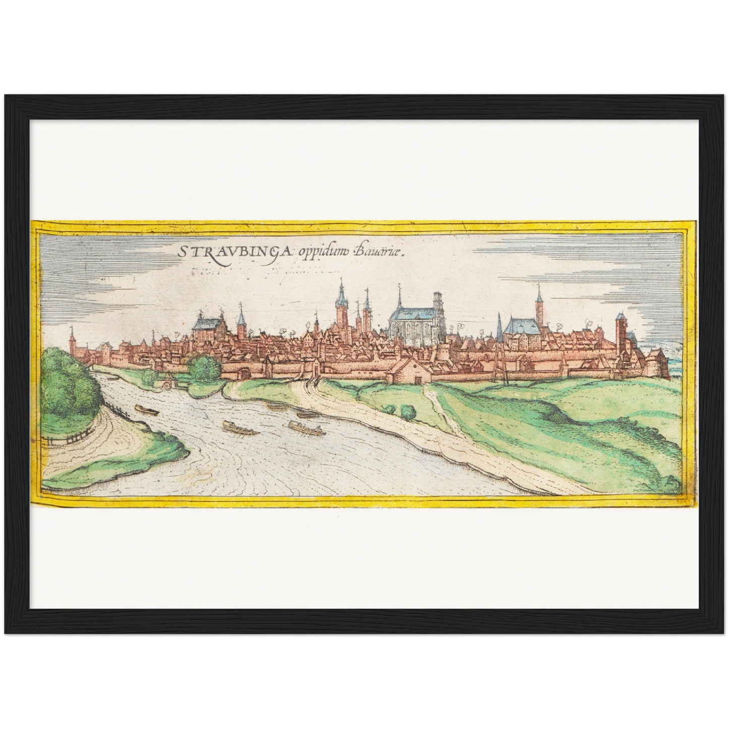 Historische Stadtansicht Straubing um 1570