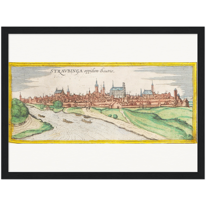 Historische Stadtansicht Straubing um 1570