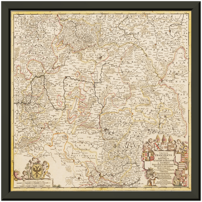 Historische Landkarte Franken um 1698