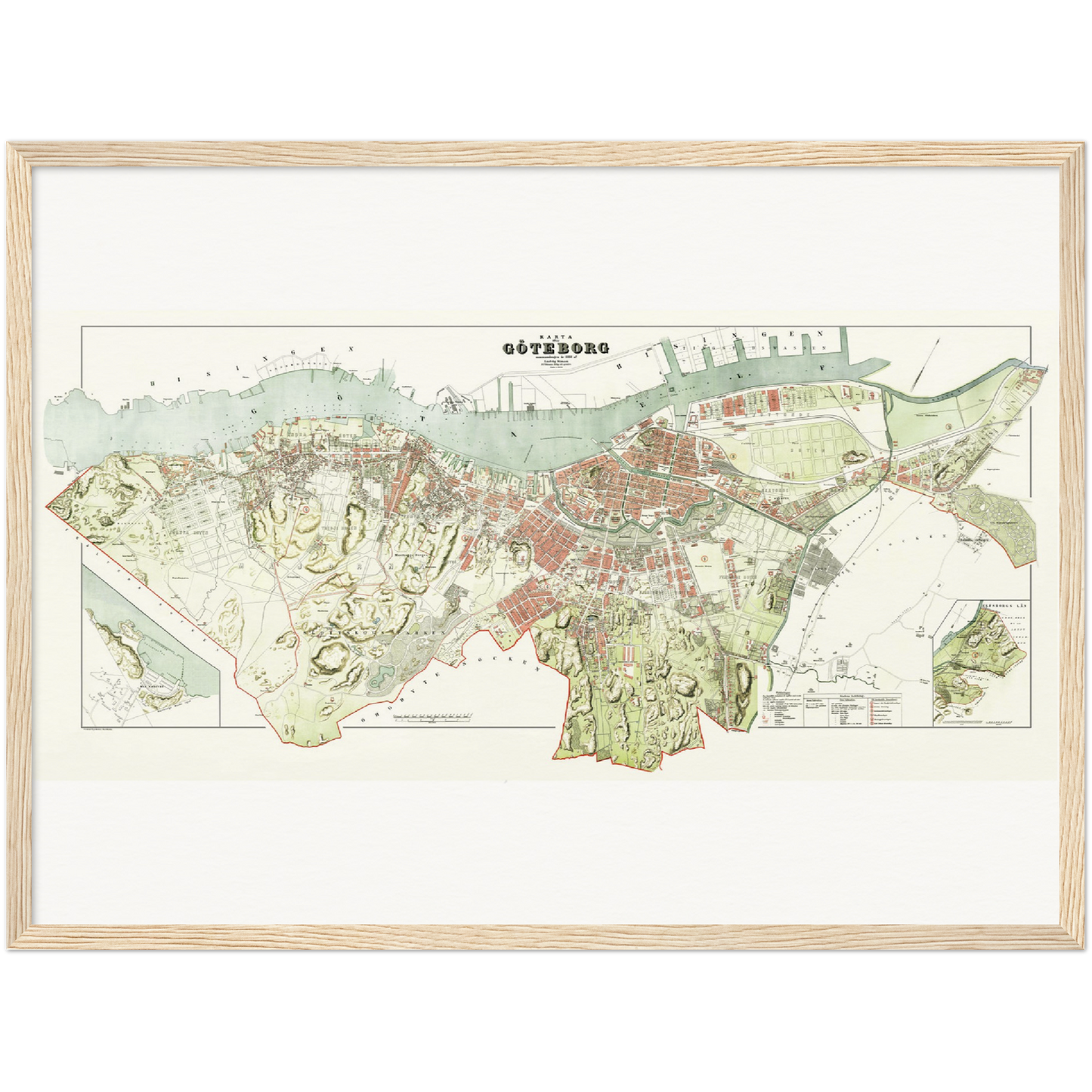 Historical city map  Test product horizontal 3 sizes