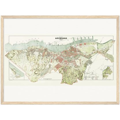 Historical city map  Test product horizontal 3 sizes