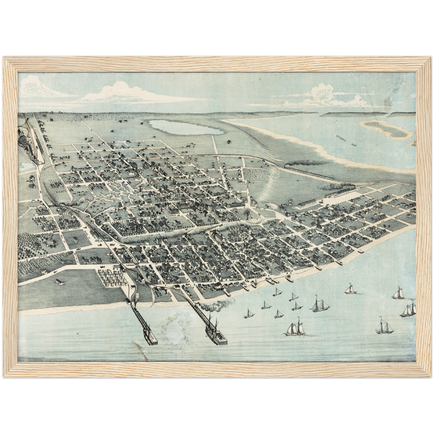 Historische Stadtansicht Corpus Christi um 1887