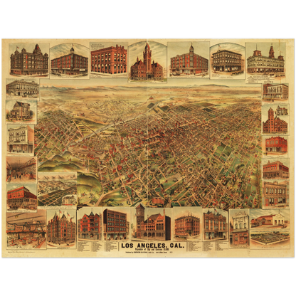 Historical city map  Test product horizontal 3 sizes