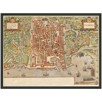Historischer Stadtplan Palermo um 1592